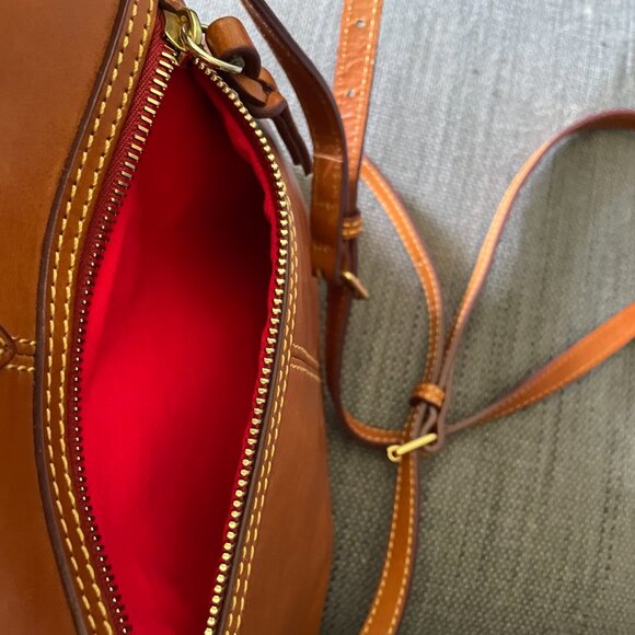 Dooney & Bourke Chestnut Leather Florentine Crossbody Bag - Picture 14 of 16